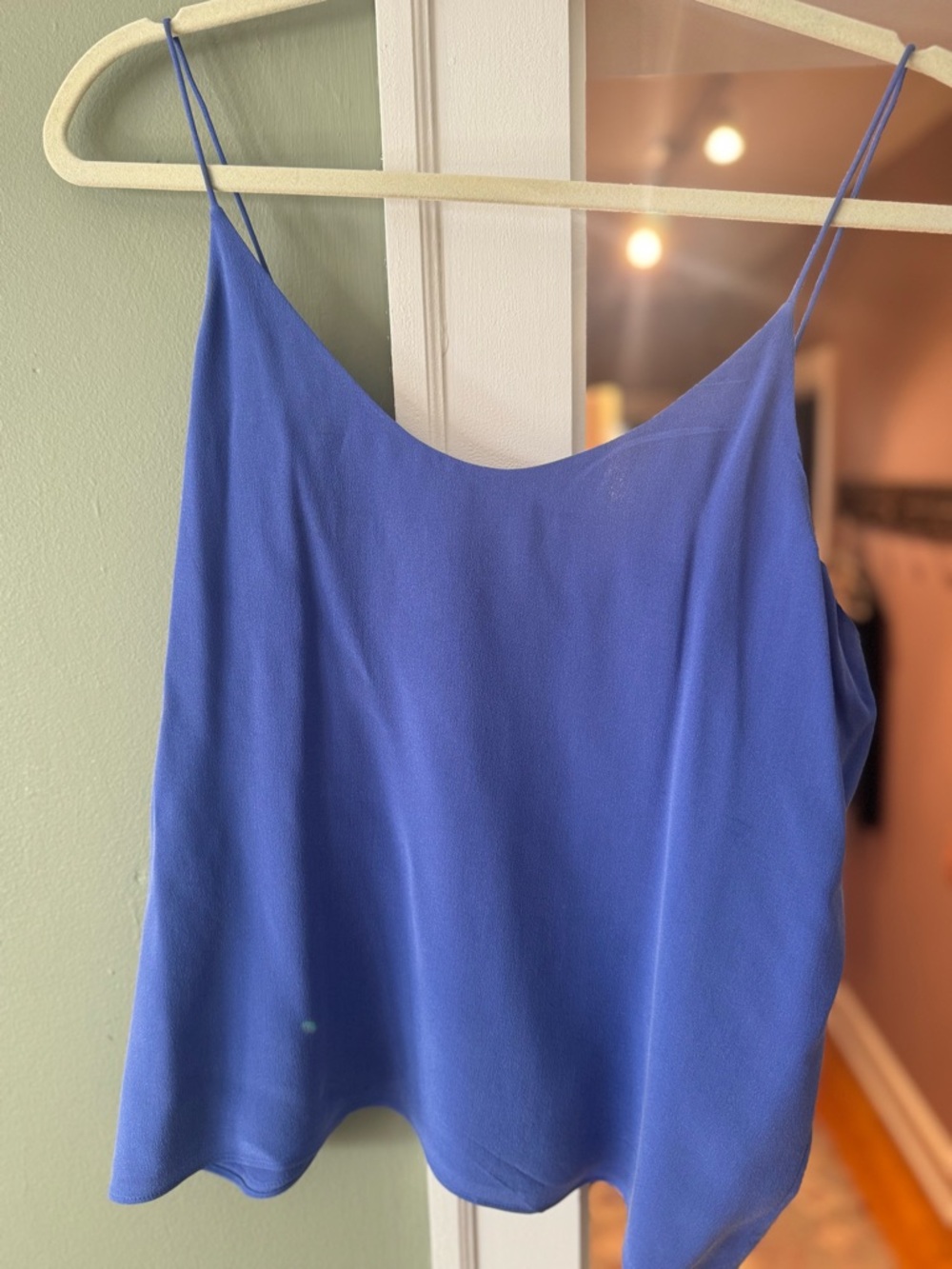 Everlane Silk Cobalt Blue Spaghetti Strap Cami Top